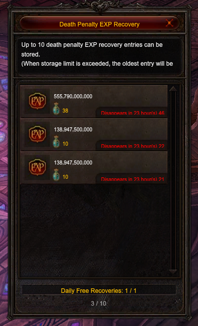Recovery UI